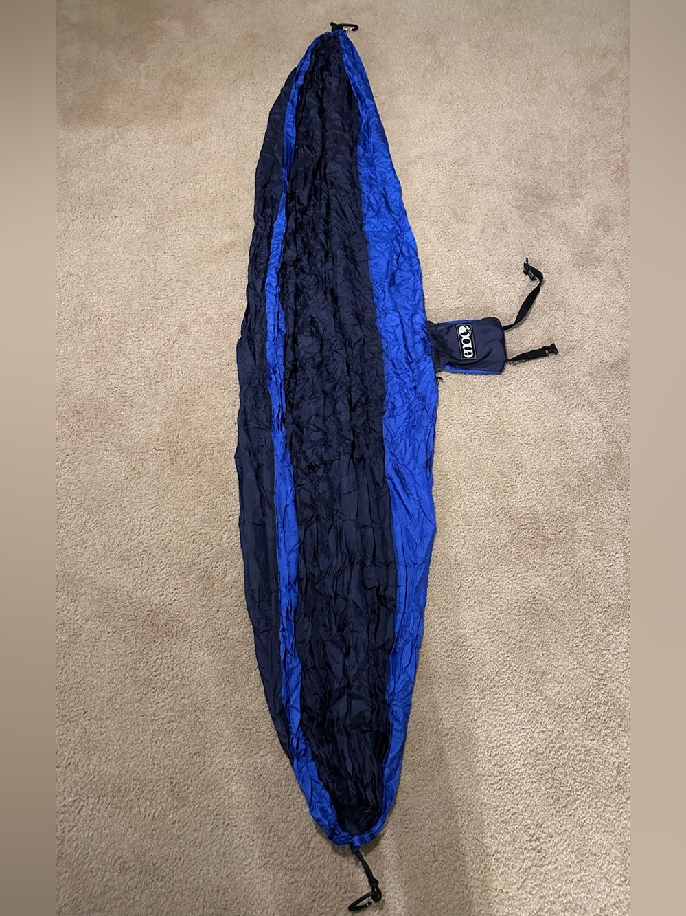 ENO Double Hammock Blue + Suspension System Straps - Picture 2 of 4
